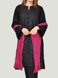 Crushed Dupatta-Pink