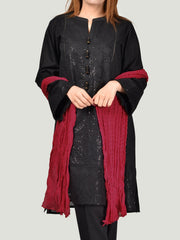Crushed Dupatta-Red
