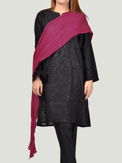 Crushed Dupatta-Pink