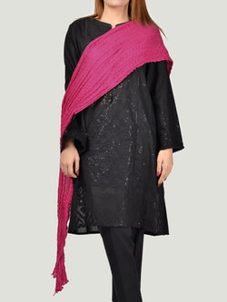 Crushed Dupatta-Pink