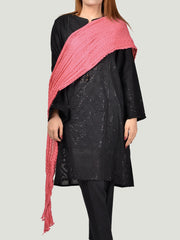 Crushed Dupatta-Peach