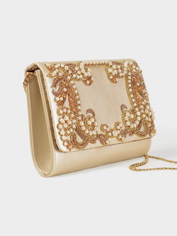 Embellished Glossy Clutch