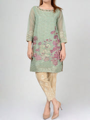 Embellished Cotton Net Shirt