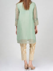 Embellished Cotton Net Shirt