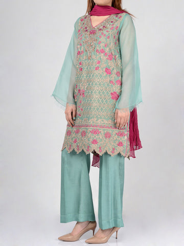 Embellished Chiffon Suit