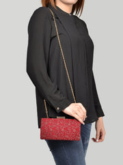 Shimmery Net Clutch