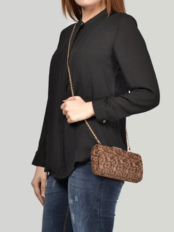 Shimmery Net Clutch