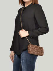 Shimmery Net Clutch