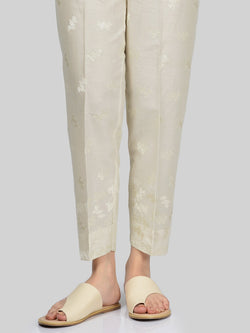 Embroidered Crepe Trouser