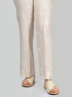 Embroidered Crepe Pants