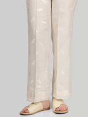 Embroidered Crepe Pants
