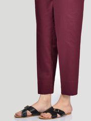 Straight Trouser-Maroon