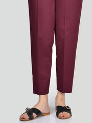 Straight Trouser-Maroon