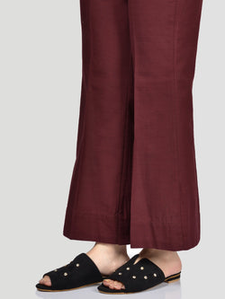 Bootcut Pants-Dark Maroon