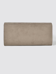 Embellished Suede Clutch