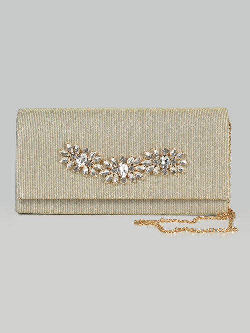 Embellished Shimmery Clutch