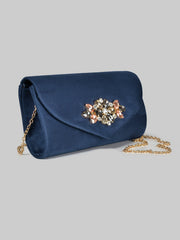 Embellished Suede Clutch