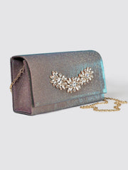 Embellished Shimmery Clutch