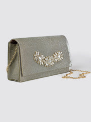 Embellished Shimmery Clutch