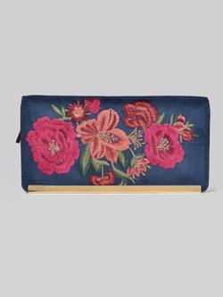Embroidered Zip Wallet