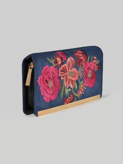 Embroidered Zip Wallet