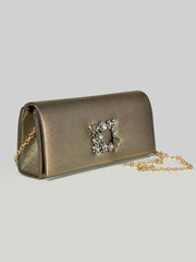 Embellished Glossy Clutch