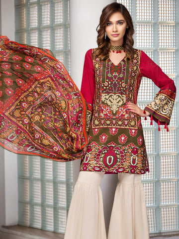 Embroidered Lawn Suit