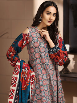 Ajrak Era Suit (Khaddar)