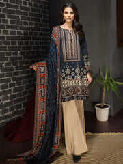 Ajrak Melange Suit (Khaddar)