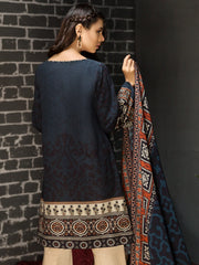 Ajrak Melange Suit (Khaddar)