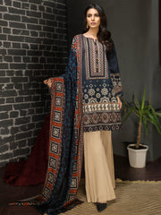 Ajrak Melange Suit (Khaddar)