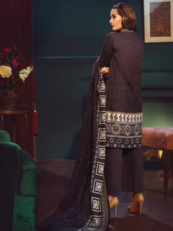 Ajrak Melange Suit (Khaddar)