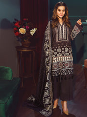 Ajrak Melange Suit (Khaddar)